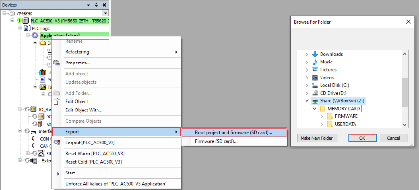 Application_Export_Boot_Project_and_Firmware