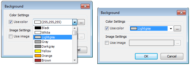Changing the background color