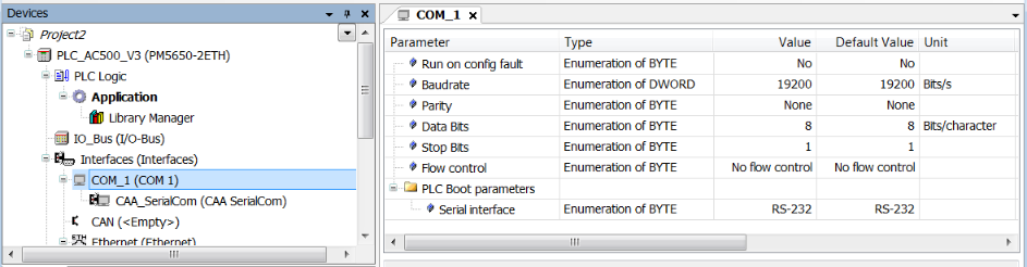 COM1_Parameters