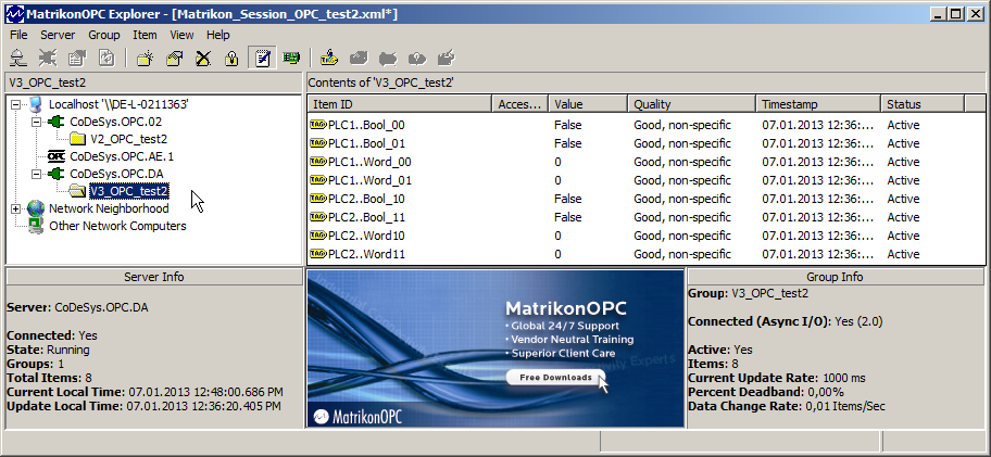 Check OPC Server V3